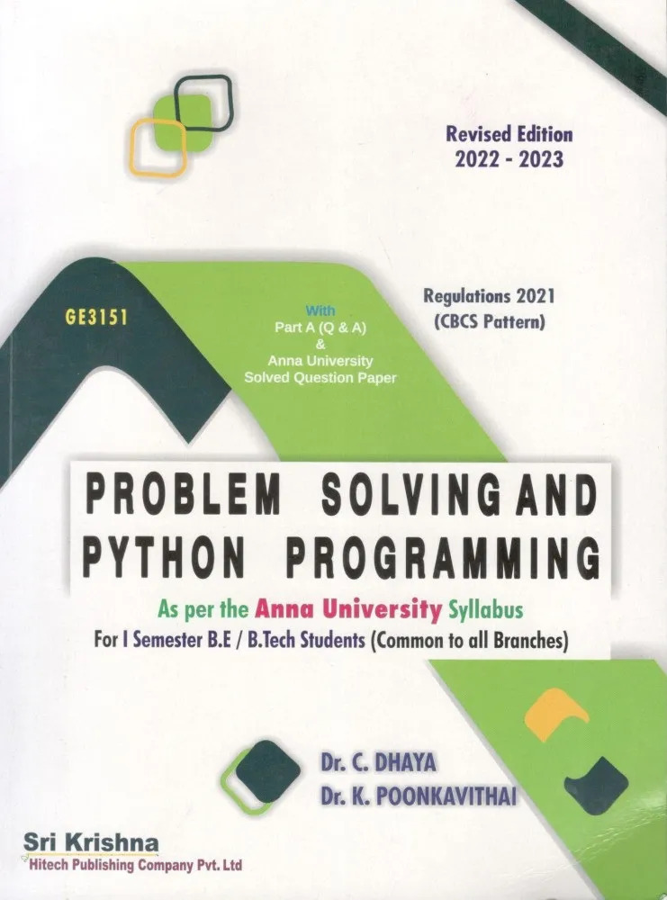 problem solving and programming with python